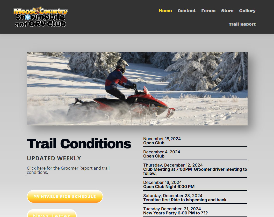 moose-countryMoose Country Snowmobile Club home page screenshot Moose Country Snowmobile Club home page screenshot