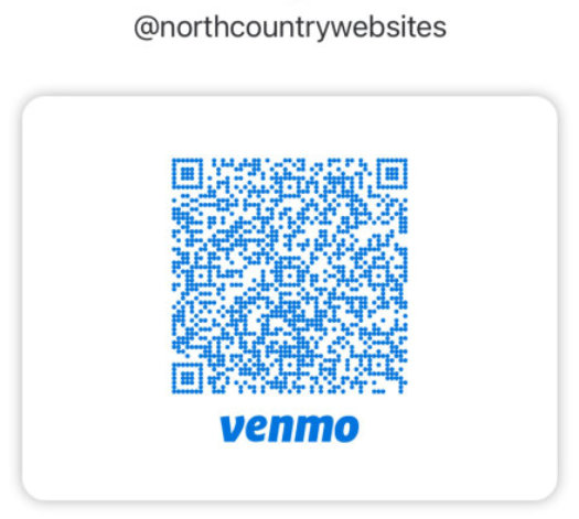Venmo QR code for North Country Website Design