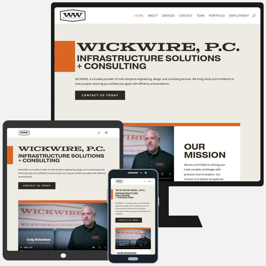 Company Website Design for Wickwire in Iron River Michigan
