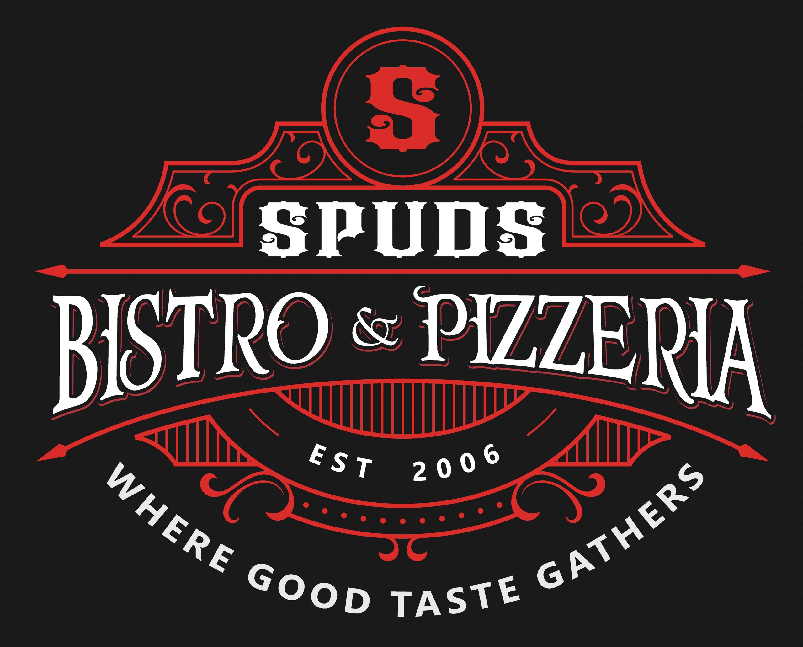 Spuds Bistro Pizzeria Logo Iron Mountain, Michigan