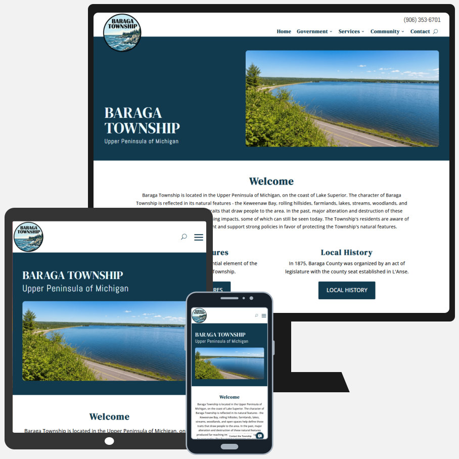ADA-Compliant Website Design Baraga Township Government ADA-Compliant Website