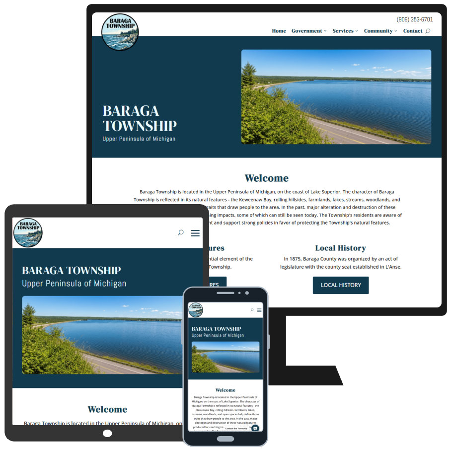 ADA-Compliant Website Design Baraga Township Government ADA-Compliant Website
