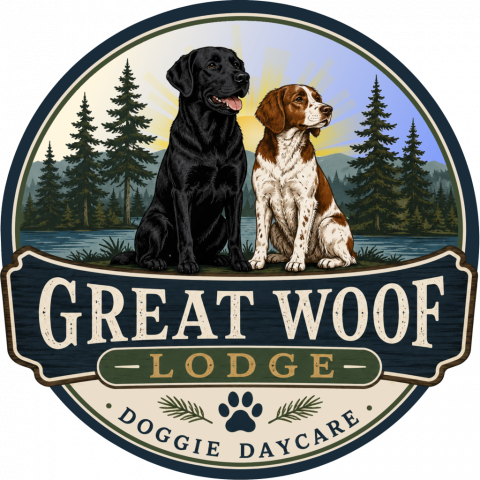 Great Woof Lodge and Doggie Daycare Logo